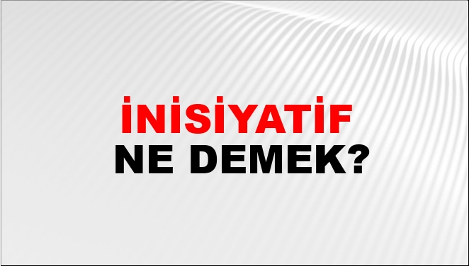 Nisiyatif Ne Demek Nisiyatif Kelimesinin Tdk S Zl K Anlam Nedir