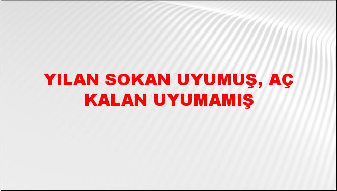 Uyumuş