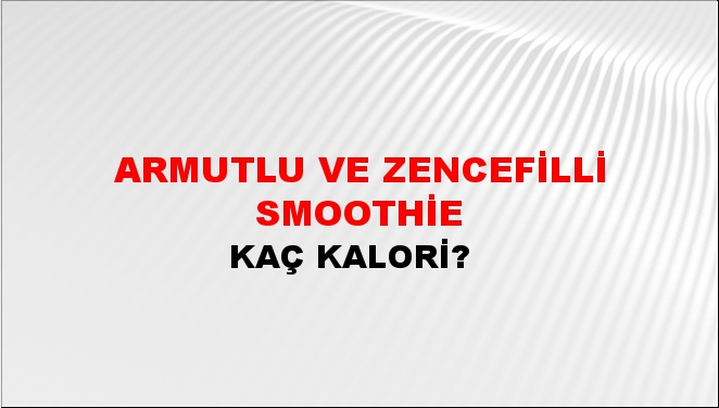 Armutlu Ve Zencefilli Smoothie