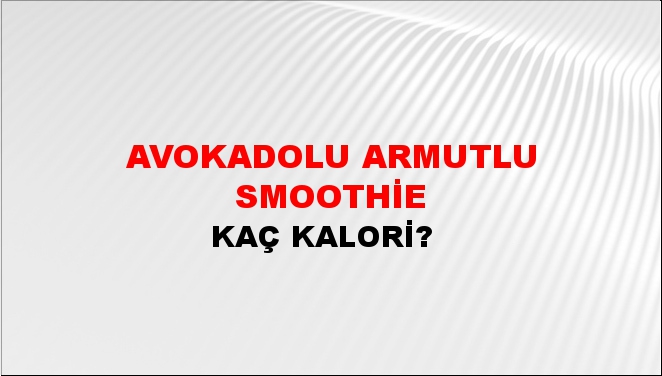 Avokadolu Armutlu Smoothie