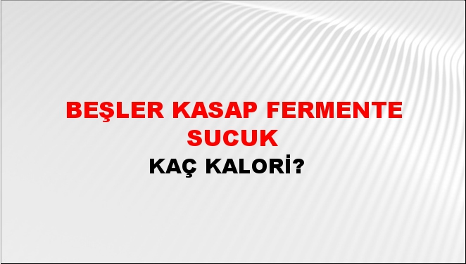 Beşler Kasap Fermente Sucuk + kaç kalori