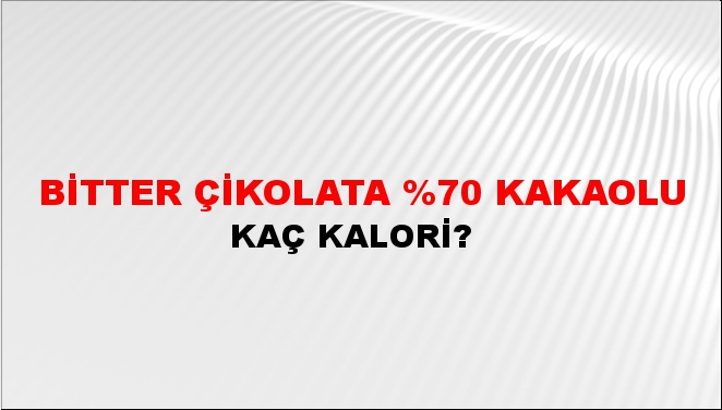 Bitter Çikolata %70 Kakaolu