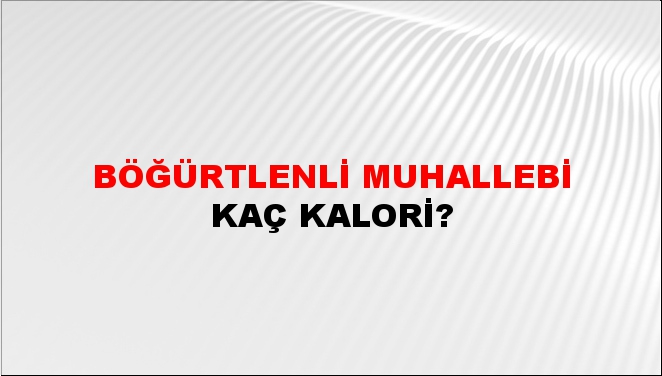 Böğürtlenli Muhallebi + kaç kalori