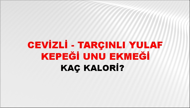 Cevizli - Tarçınlı Yulaf Kepeği Unu Ekmeği