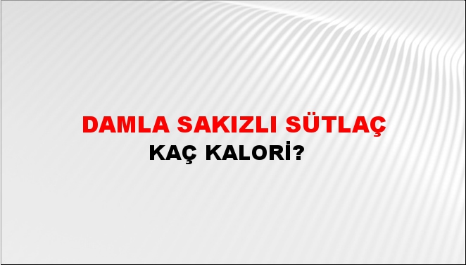 Damla Sakızlı Sütlaç