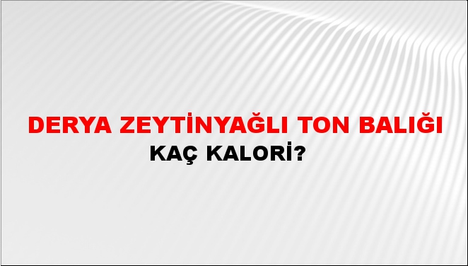 Derya Zeytinyağlı Ton Balığı