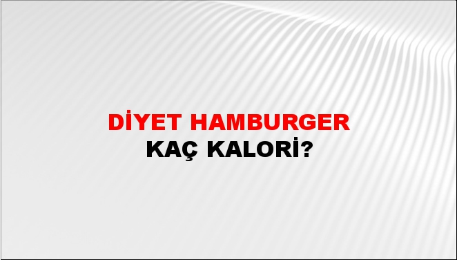 Diyet Hamburger