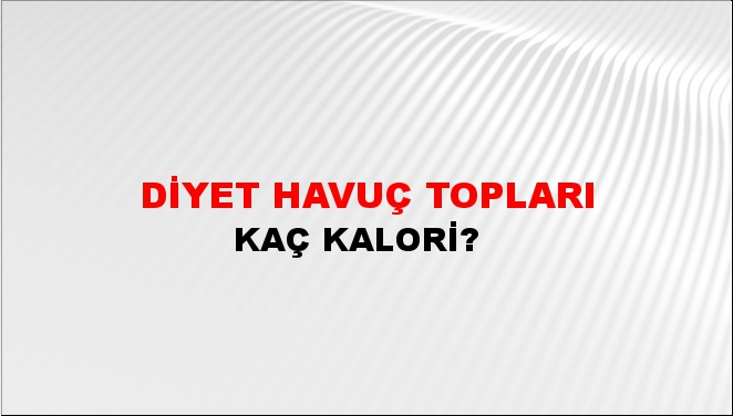 Diyet Havuç Topları