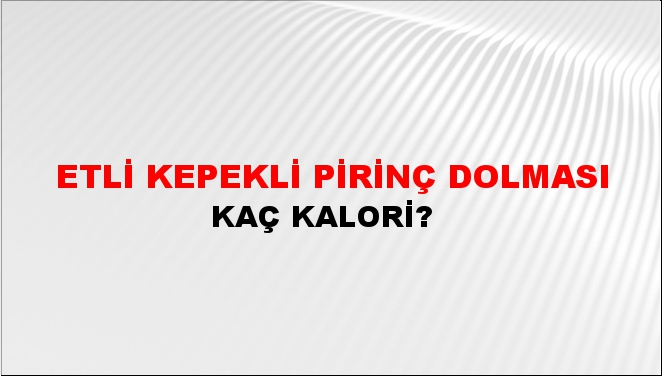 Etli Kepekli Pirinç Dolması