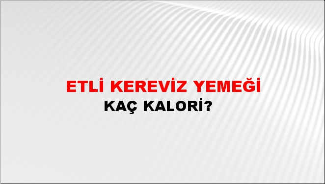 Etli Kereviz Yemeği