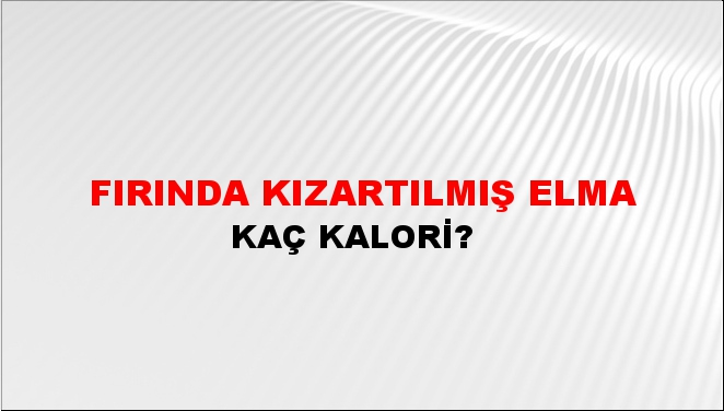 Fırında Kızartılmış Elma