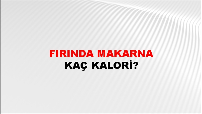 Fırında Makarna