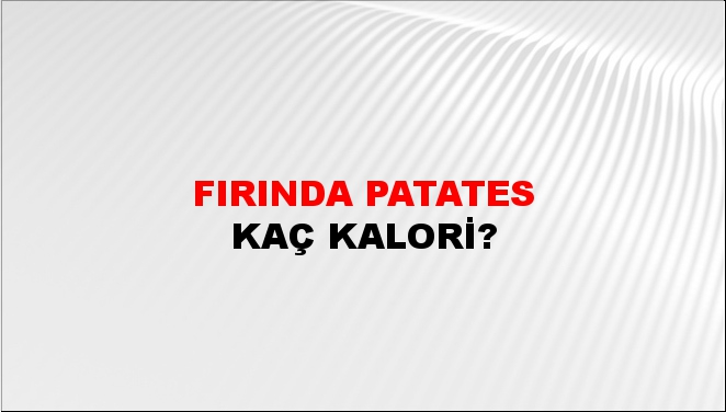 Fırında Patates