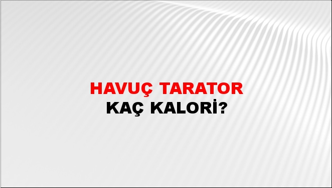 Havuç Tarator