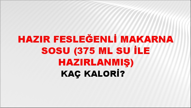 Hazır Fesleğenli Makarna Sosu (375 ml su ile hazırlanmış)