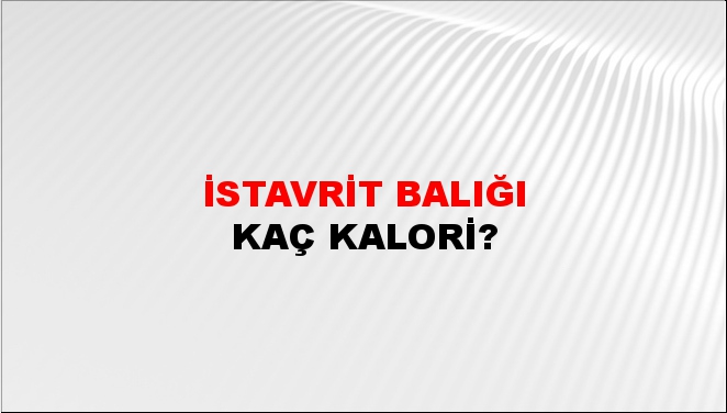 İstavrit Balığı