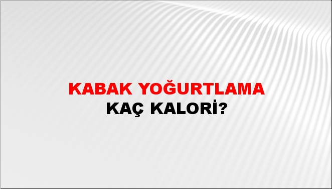 Kabak Yoğurtlama