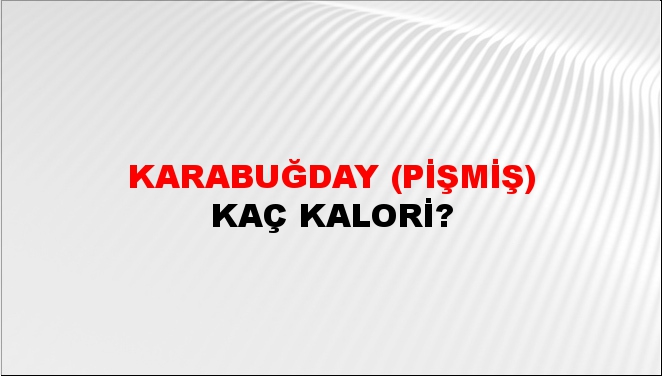 Karabuğday (Pişmiş)