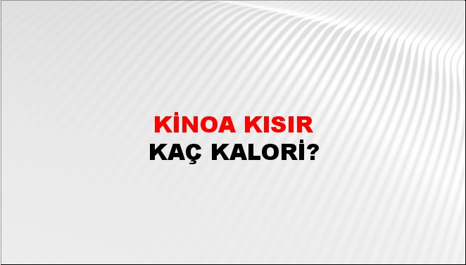 Kinoa Kısır