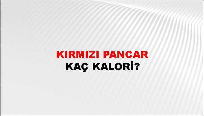 Kırmızı Pancar