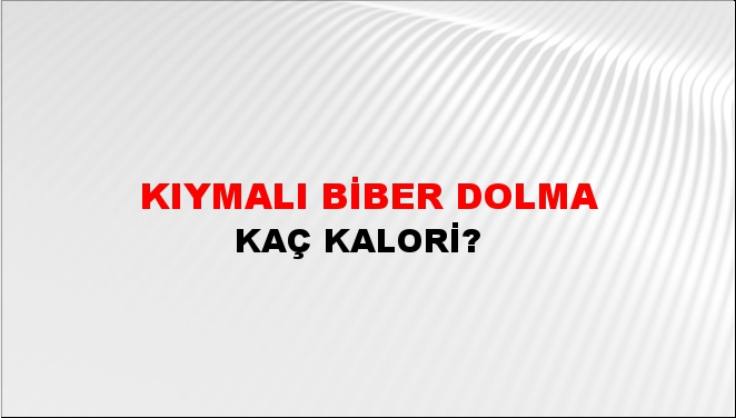 Kıymalı Biber Dolma