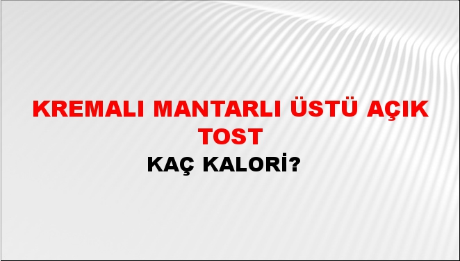 Kremalı Mantarlı Üstü Açık Tost + kaç kalori