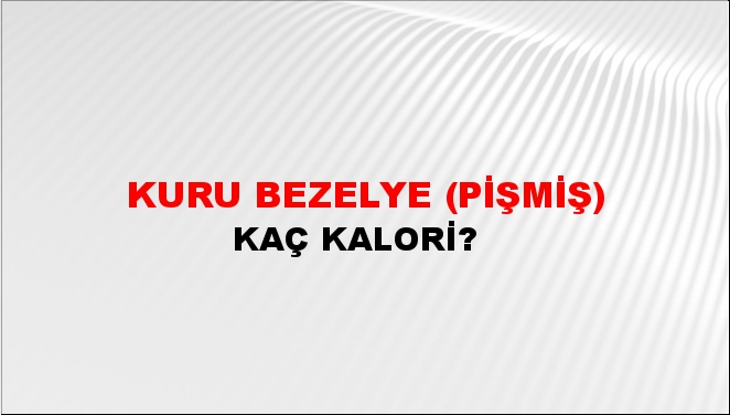 Kuru Bezelye (Pişmiş)