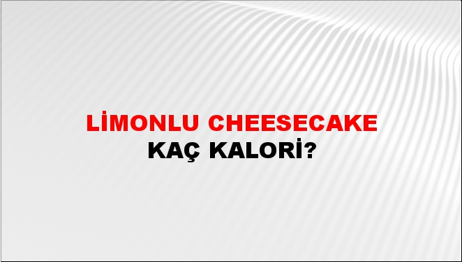 Limonlu Cheesecake