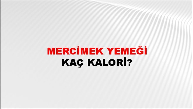 Mercimek Yemeği