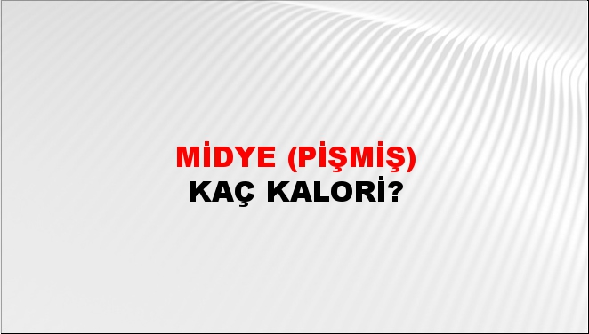 Midye (Pişmiş)