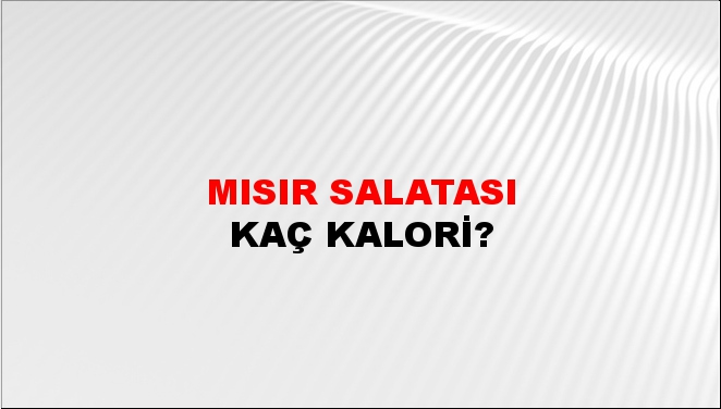 Mısır Salatası