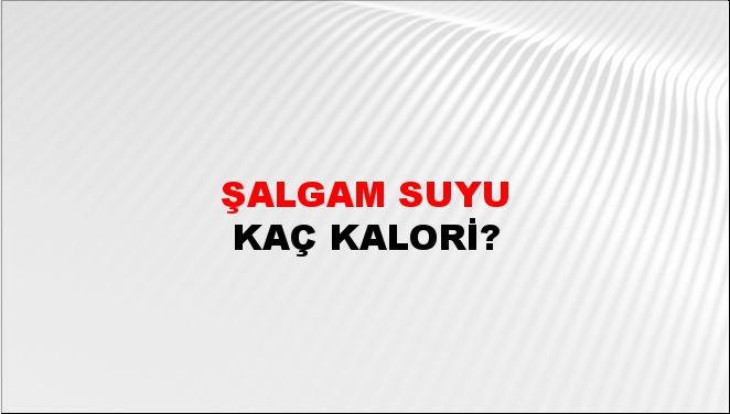 Şalgam Suyu