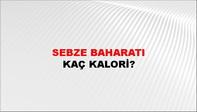 Sebze Baharatı