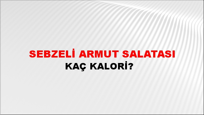 Sebzeli Armut Salatası