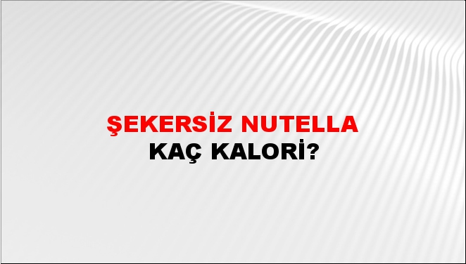 Şekersiz Nutella