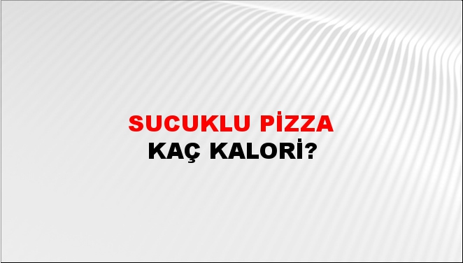 Sucuklu Pizza