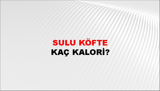 Sulu Köfte