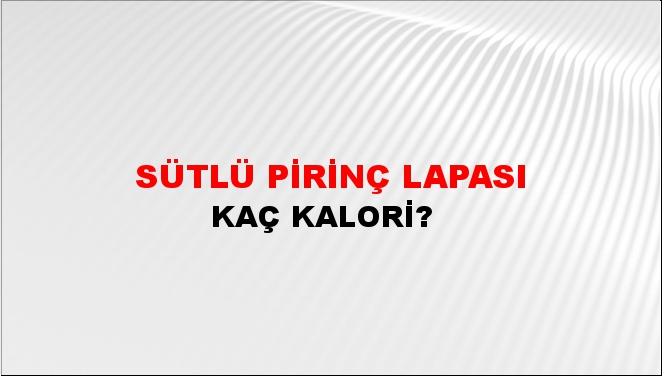 Sütlü Pirinç Lapası