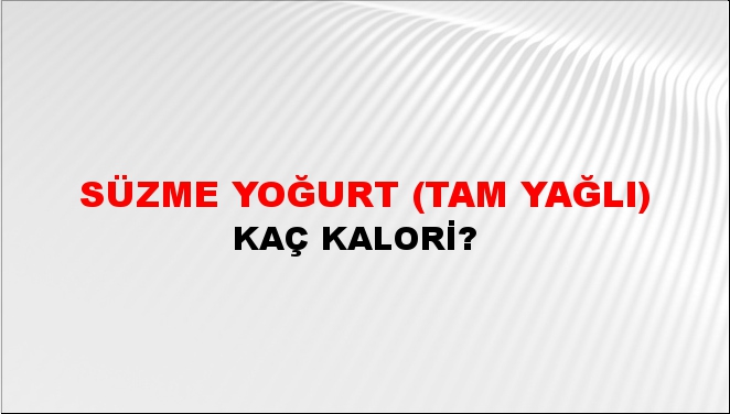 Süzme Yoğurt (Tam Yağlı)