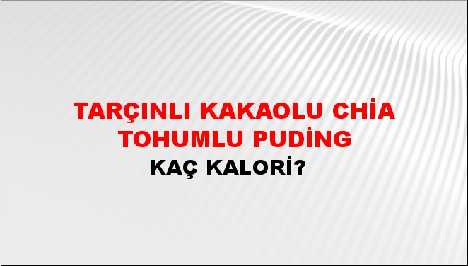 Tarçınlı Kakaolu Chia Tohumlu Puding