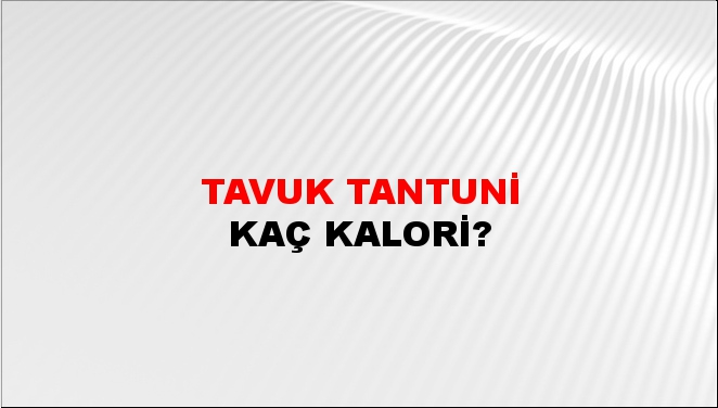 Tavuk Tantuni + kaç kalori