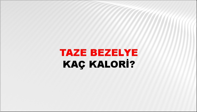 Taze Bezelye