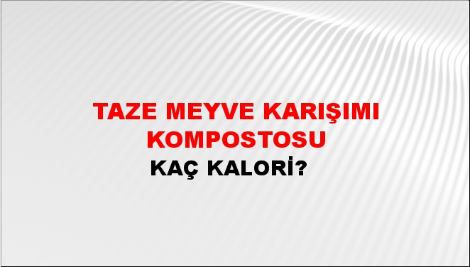 Taze Meyve Karışımı Kompostosu + kaç kalori