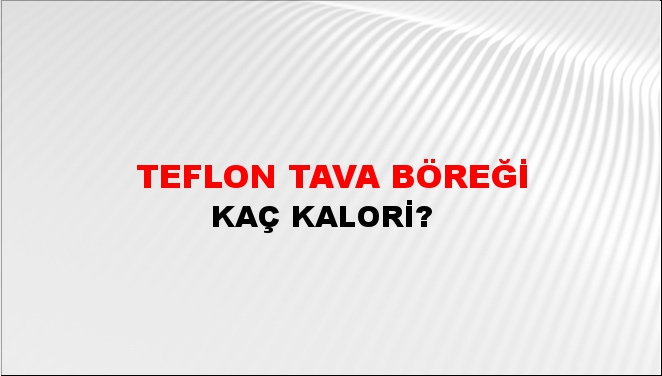 Teflon Tava Böreği