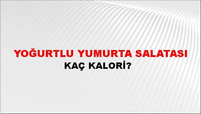 Yoğurtlu Yumurta Salatası