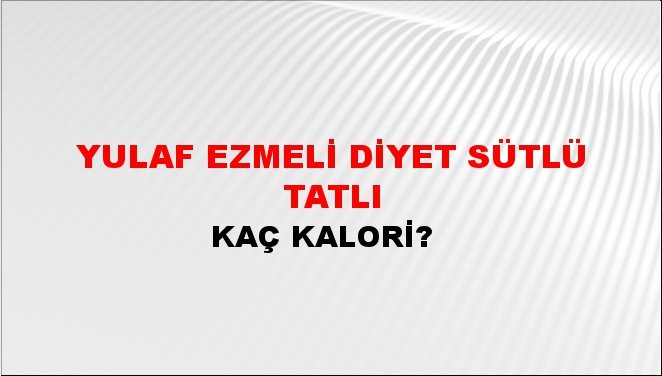 Yulaf Ezmeli Diyet Sütlü Tatlı