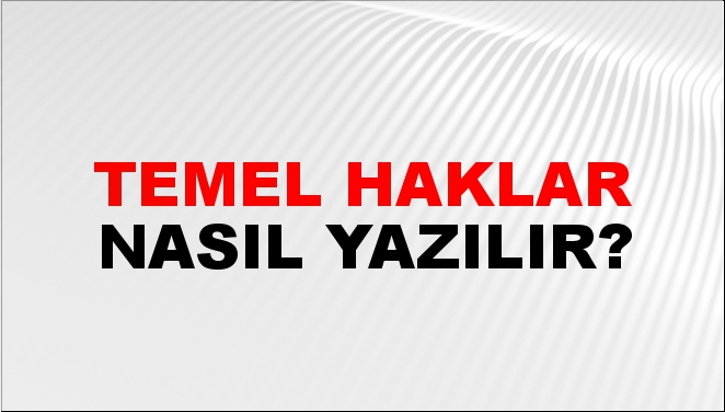 Temel Haklar Nasıl Yazılır? -NTV Haber