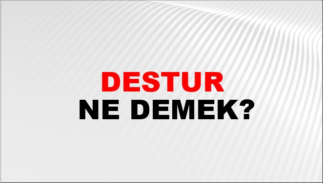 Destur var mı ne demek?