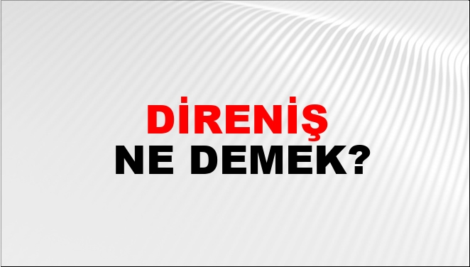 Direniş Eş Anlamlısı?