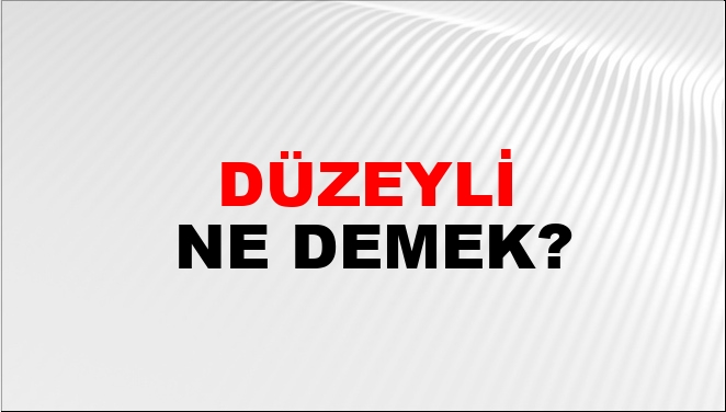 Düzeyli Ne Demek?